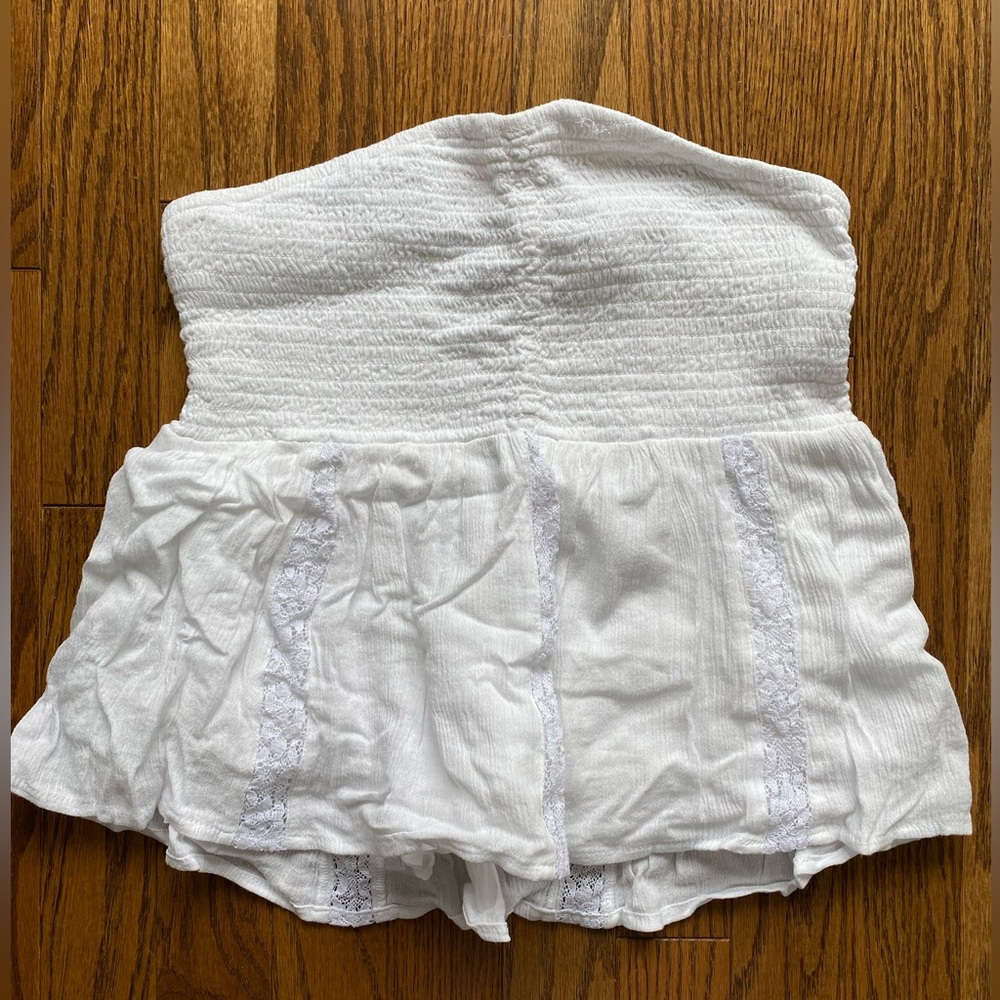American Eagle Strapless Top with Lace Details